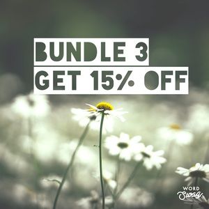 Bundle 3 or more for 15% off!